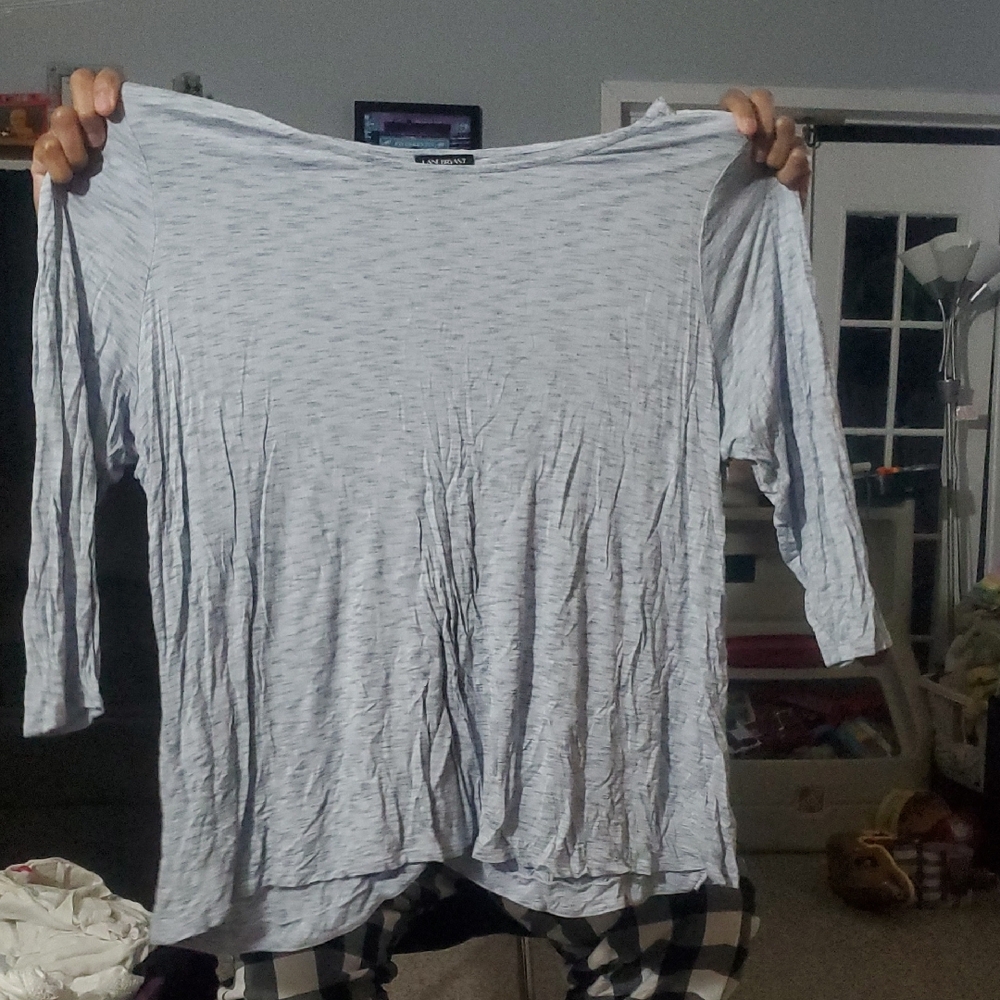 White Stag Light Gray Long Sleeve Top